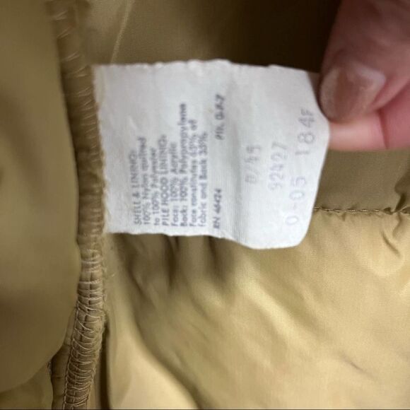 Vtg Tan Sears Winter Ski Puffer Coat Large Tall - Picture 5 of 8